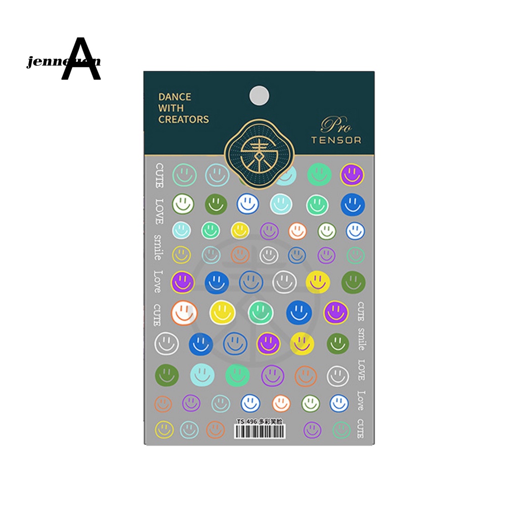 Miếng Dán Trang Trí Móng Tay Hình Mặt Cười Siêu Mỏng Chất Lượng Cao