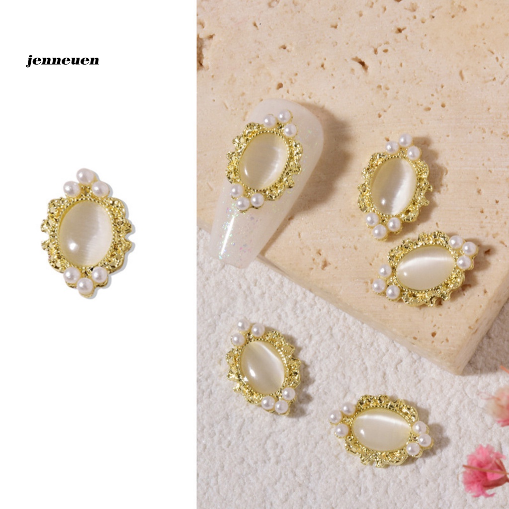 Bộ 5 Đá Mắt Mèo Đính Trang Trí Móng Tay