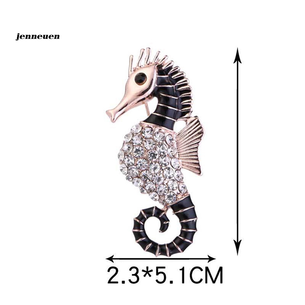 Ghim Cài Áo Hình Cá Ngựa Đính Đá Thời Trang Cho Nữ