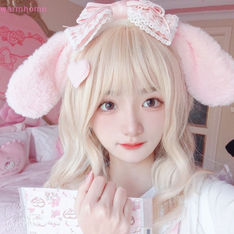 SANRIO Wmph Băng Đô Lông Xù Đính Tai Cún Nhồi Bông Hoạt Hình kuromi my melody cinnamoroll Dễ Thương Dùng Làm Quà Tặng wmm