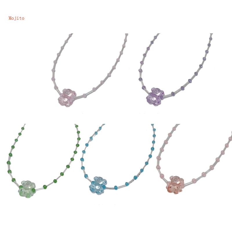 Vòng cổ Mặt Gấu Mojito Dopamine Chất Liệu Acrylic