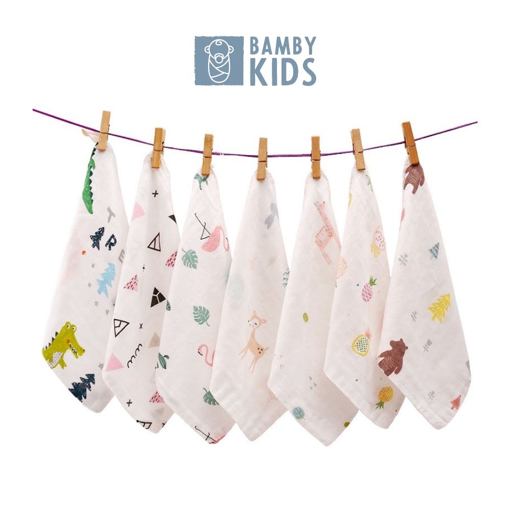 Khăn xô sữa cotton 6 lớp cao cấp từ bông tự nhiên Bambykids