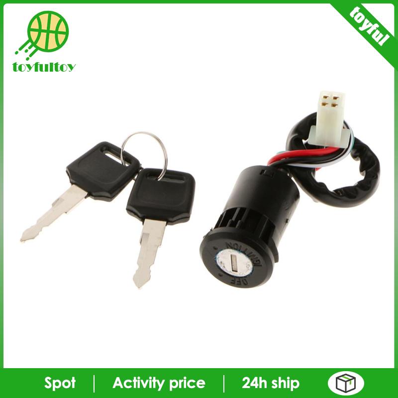 Công Tắc Đánh Lửa Khởi Động 4 Dây Cho Xe Tay Ga 50-250cc