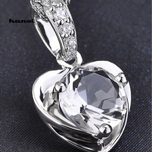 Vòng cổ MặT HìNh TráI Tim ĐíNh Kim Cương Giả ThờI Trang Cho Nữ