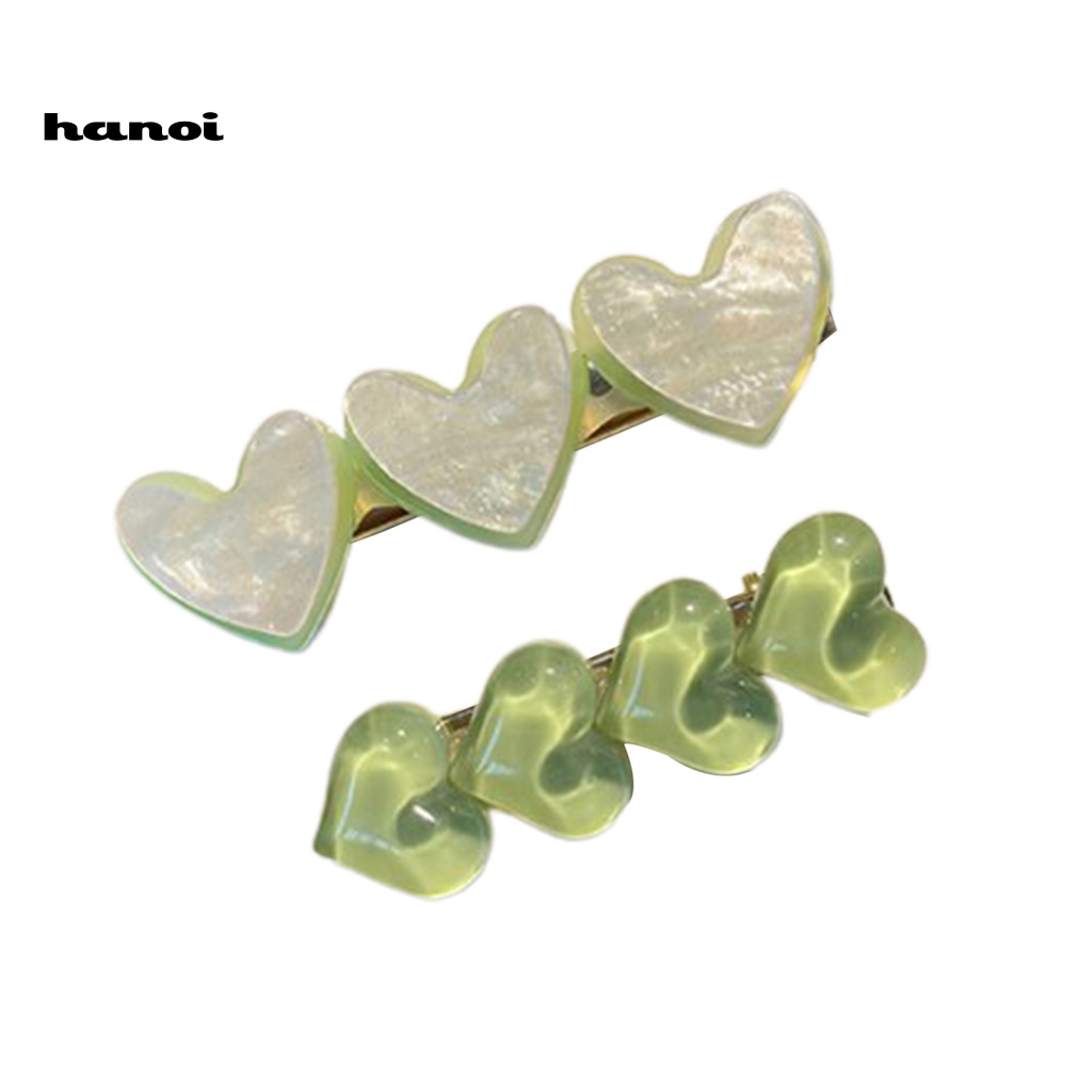 Set 2 Kẹp Tóc Hình Trái Tim Xinh Xắn Cho Nữ