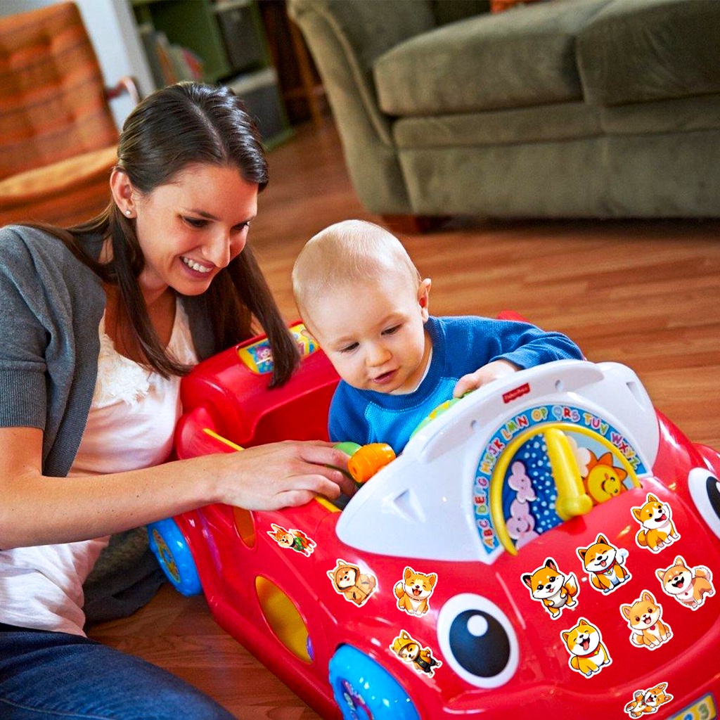 Bộ 50 Miếng Dán Hình Chú Chó Shiba Inu Graffiti Dễ Thương Dùng Trang Trí Vali / Laptop / Điện Thoại / Sổ Tay