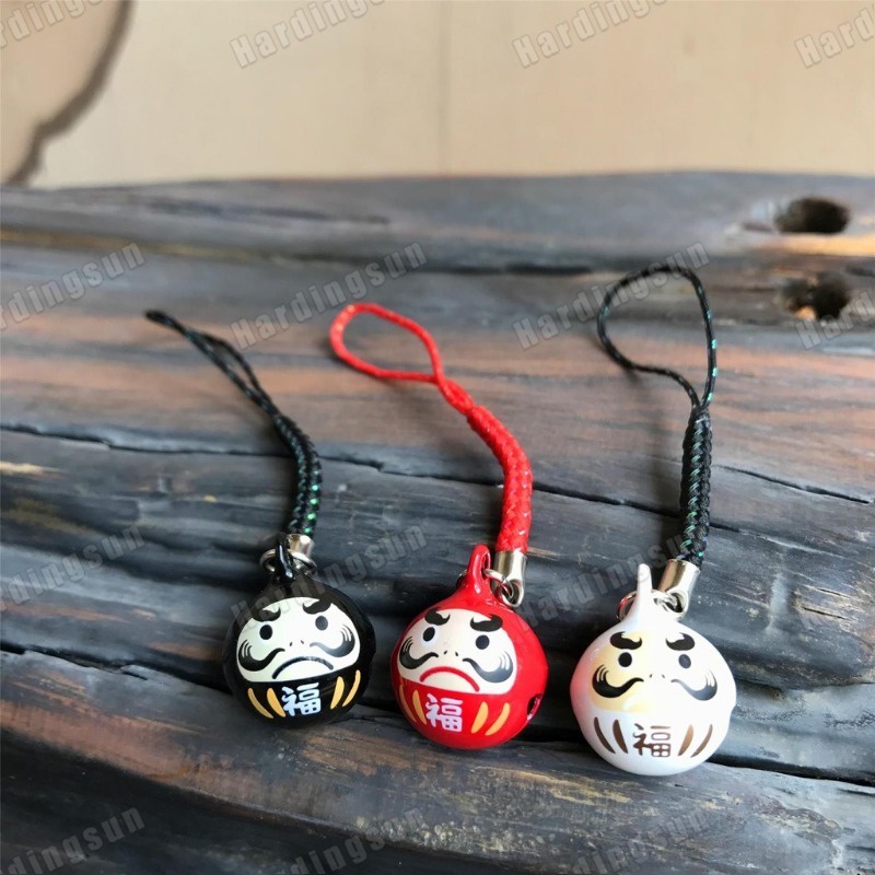 Chuông Daruma Hoạt Hình Nhật Bản Bằng Đồng Trang Trí Túi Xách / Móc Khóa Xe Hơi