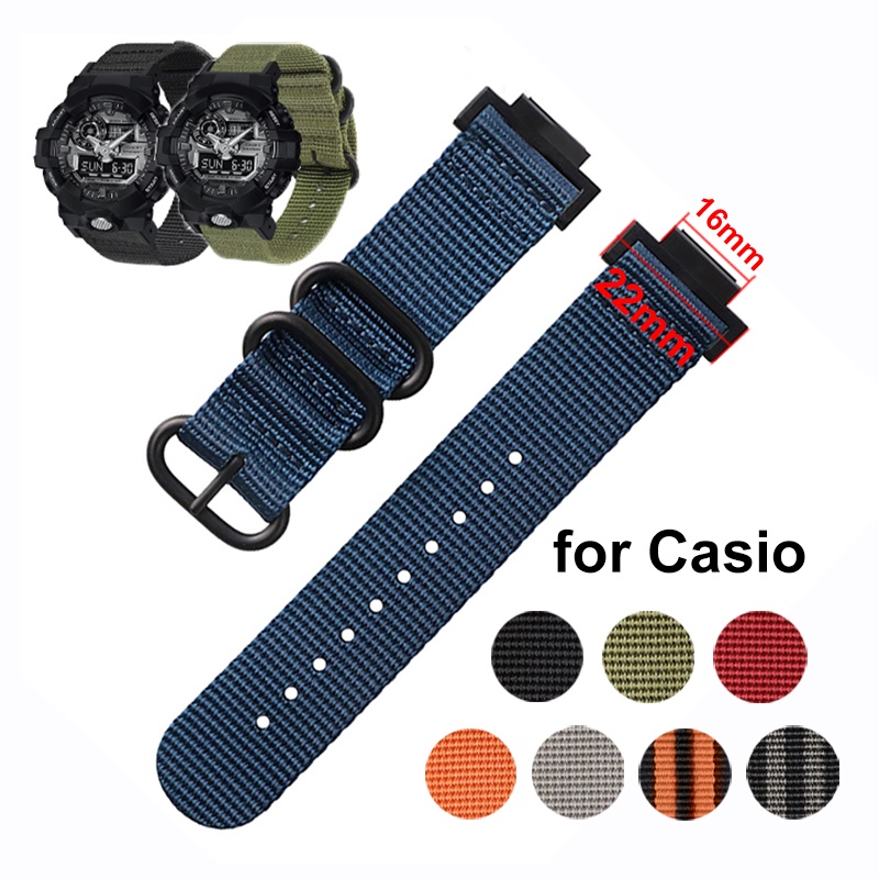 Dây Đeo Bằng Vải Canvas 16mm Cho DW-5600 / 5610 / 6900 / 9052 GW-M5610 GW-M5610 GA2100 GA-110 / 100 / 120