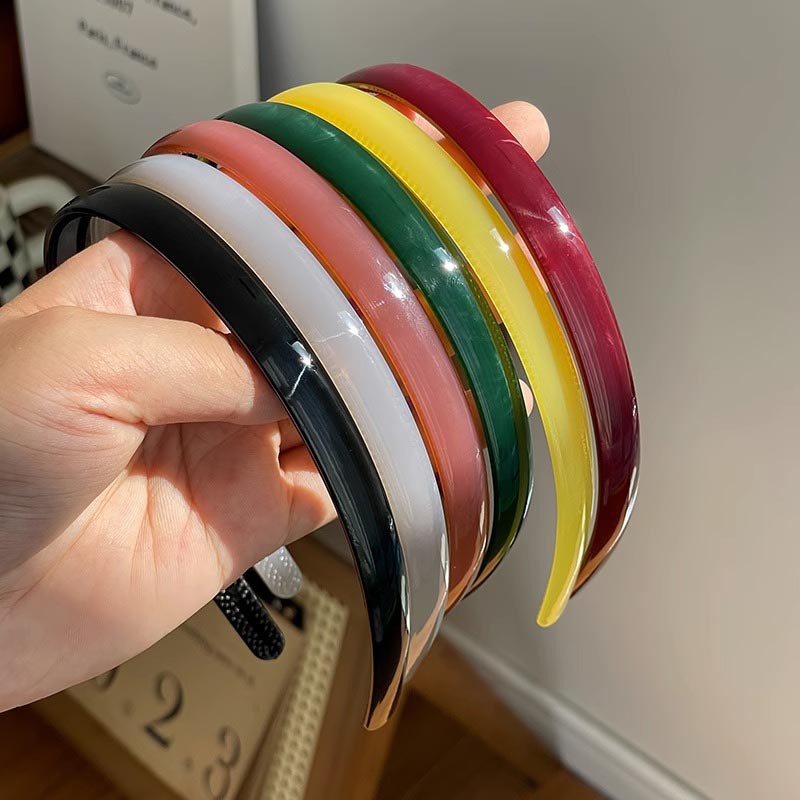 Băng Đô Cài Tóc Bằng Acrylic Màu Thạch Thời Trang Mùa Hè 2023