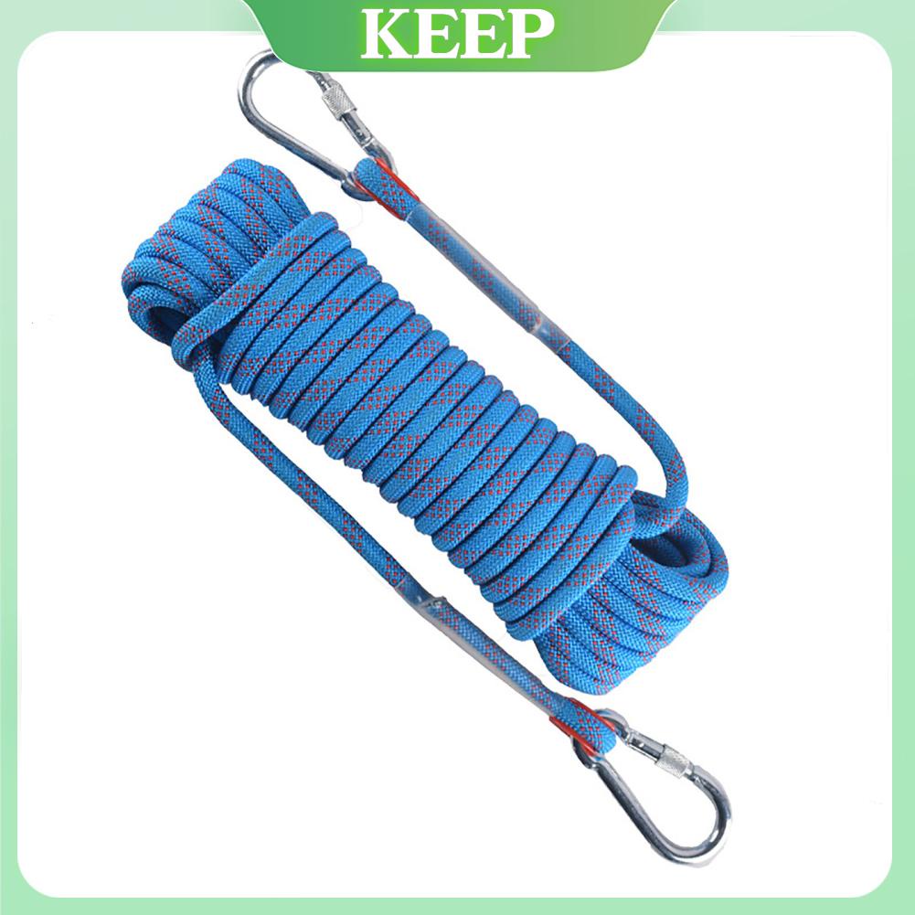 Keepgoing Dây An Toàn Màu Xanh Đa Năng Với Móc Kép Cứu Sinh Leo Núi Bằng Thép Không Gỉ Polyester Để Rappelling