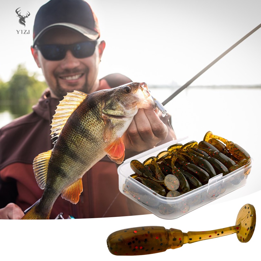 Mồi Câu Cá Giả Hình Chữ t Mềm Mại 3.5cm y1zj