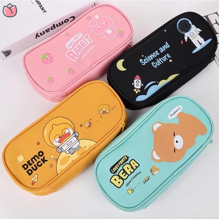 Túi Đựng Bút Mini Bằng Vải Canvas Họa Tiết Dễ Thương 2023