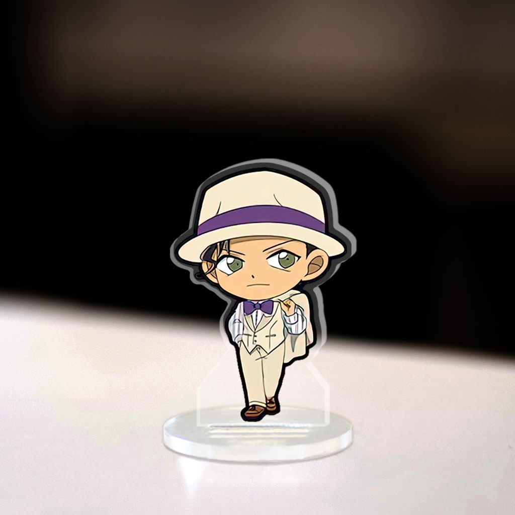 Mô hình Mini Conan Standee Chibi phim truyện hoạt hình thám tử lừng danh Conan Kaito Kid trang trí góc học tập cao 3cm