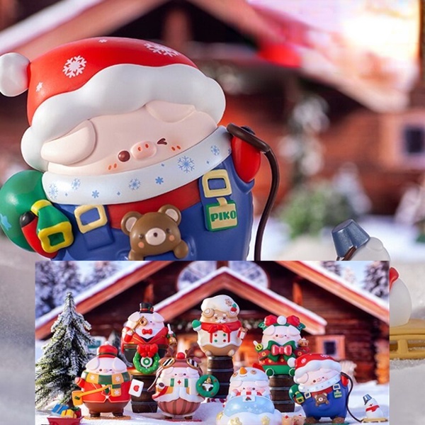 ★HGTOYS★  Dòng công ty Pikopig Merry Christmas Blind Box Doll Tide Play Ornament Gift