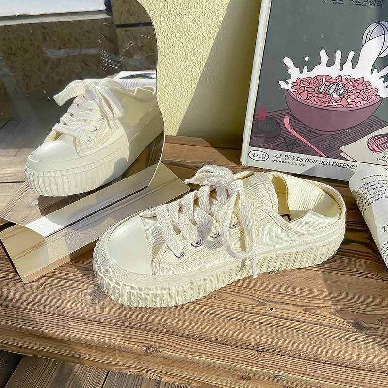 Giày Lười Màu Trắng Đế Dày Phong Cách Mới Kuang 2023