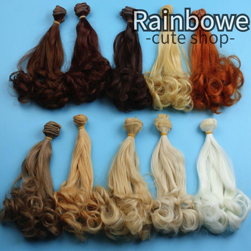 Tóc Giả Xoăn Màu Cầu Vồng Cho Búp Bê BJD SD