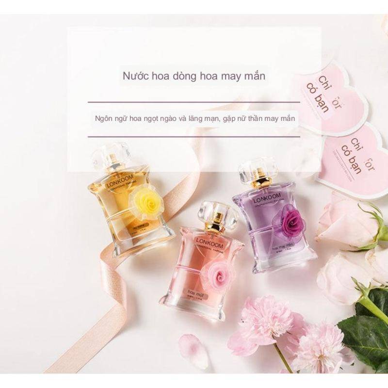 LONKOOM/Nước hoa hoa may mắn/Hương hoa quả/Giữ hương tươi tự nhiên/Nước hoa nhẹ cho phụ nữ/Quà tặng
