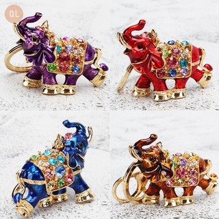 Móc khóa kim loại hình voi con xinh xắn
