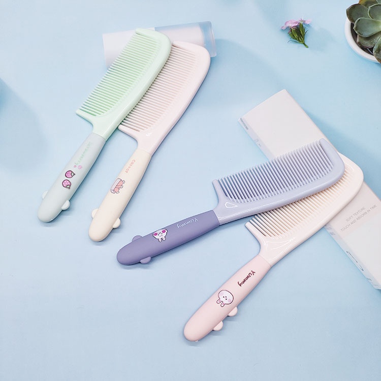 Lược chải tóc cầm tay trơn yummy nhiều màu pastel ngọt ngào cao cấp LUOC08