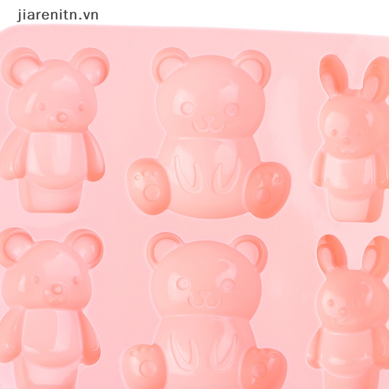 Khuôn Silicon Làm Socola Hình Gấu Hoạt Hình Dễ Thương