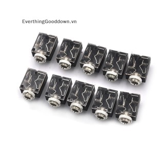 Everthinggooddown 10 cái tai nghe 3.5mm giắc cắm âm thanh nổi có đai ốc 5 pin pcb vn