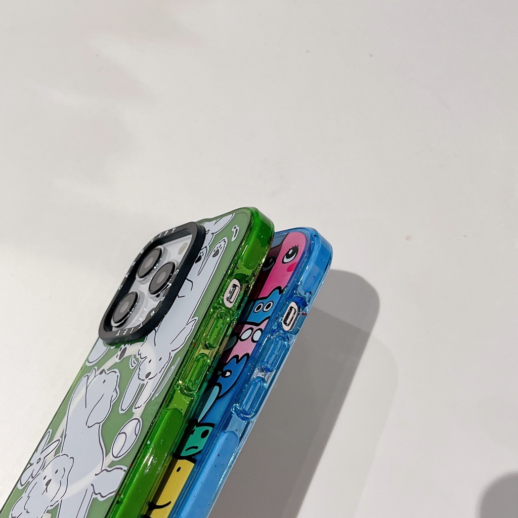 Ốp Lưng Kim Tuyến Nước Hình Con Cún Cho iPhone 15 14 13 12 Pro Max