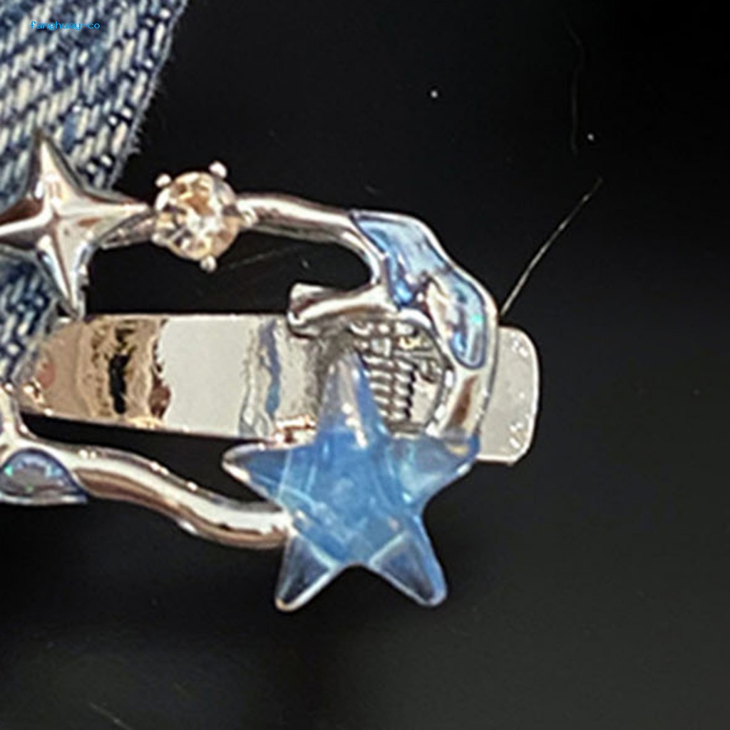 Fanghuay Bangs Kẹp Tóc Mái Hình Học Mặt Trăng Ngôi Sao Lấp Lánh Đa Năng Sành Điệu Cho Nữ