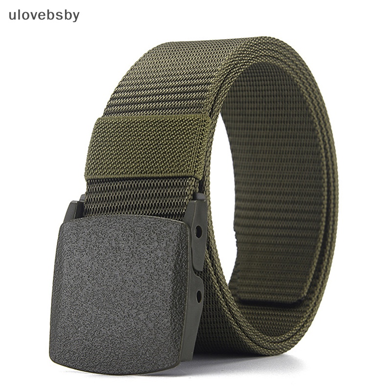 Ulovebsby Thắt Lưng Canvas Nylon Cao Cấp 150cm Khóa Tự Động Phong Cách Quân Đội Cho Nam