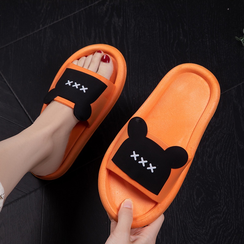 Dép Nhựa Đi Trong Nhà Đế Mềm Họa Tiết Hoạt Hình Thời Trang Mùa Hè Cho Cặp Đôi
