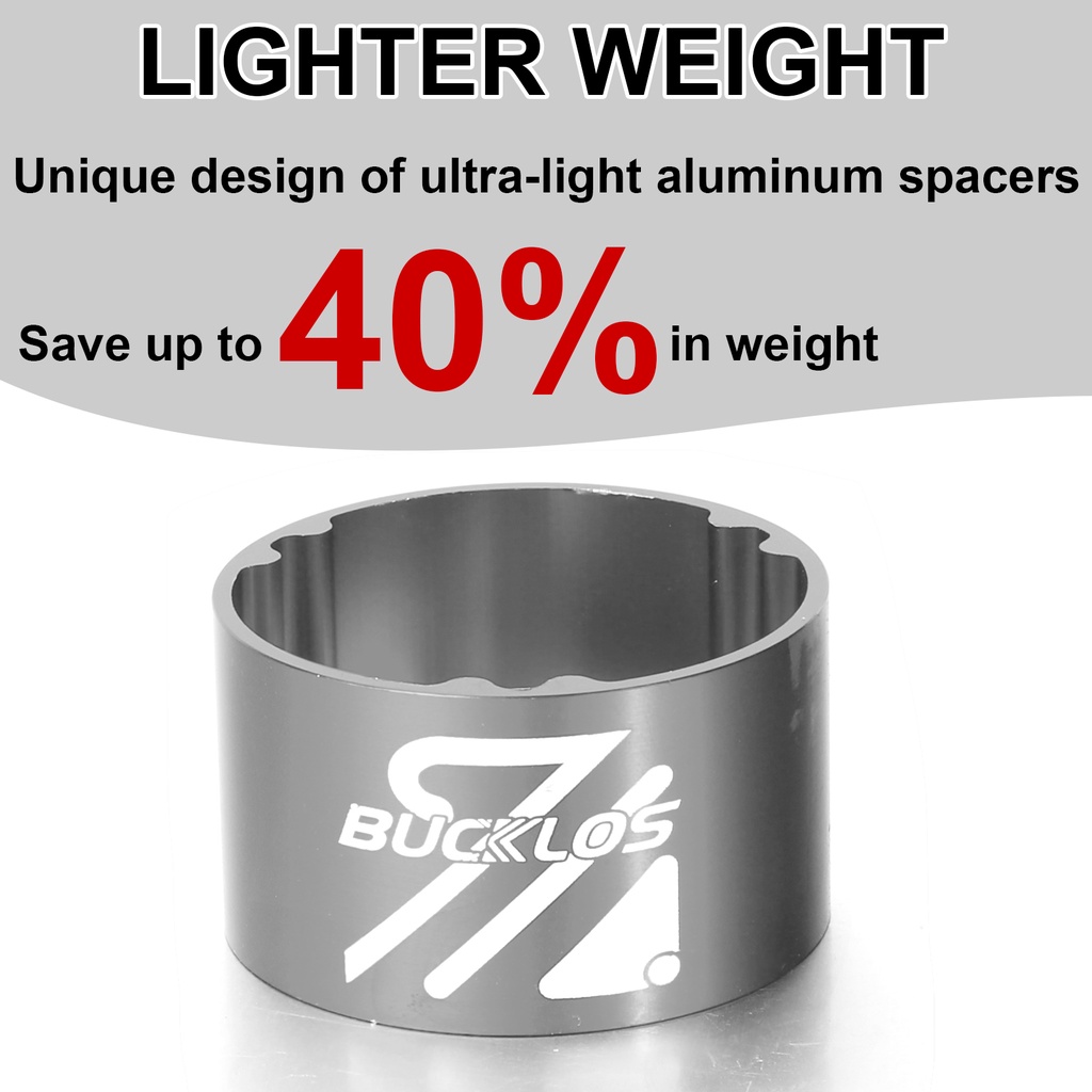 Bucklos 11PC Carbon Xe Đạp Tai Nghe Máy Giặt Đường Núi Xe Đạp Phía Trước Dĩa Máy Giặt Hợp Kim Nhôm Xe Đạp Thân Tay Cầm Miếng Đệm
