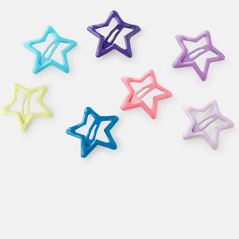 1 cái thời trang ngẫu nhiên phụ nữ kẹp tóc trang sức y2k màu hồng dopamine ngôi sao kẹp tóc