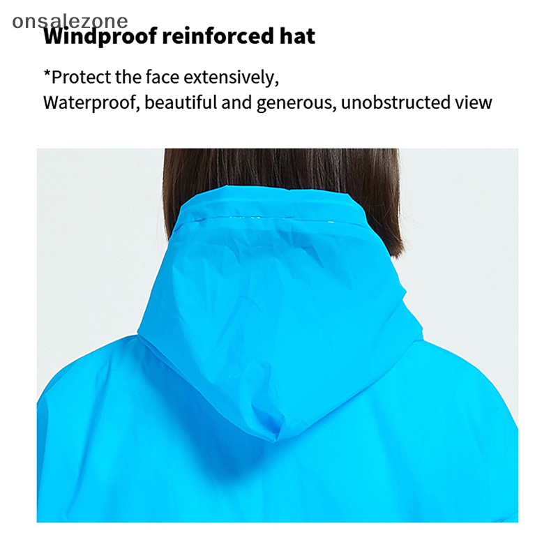 Onsale áo mưa không thấm nước áo mưa dày không thấm nước du lịch đi bộ đường dài ngoài trời mưa poncho áo mưa có mũ trùm đầu phụ nữ đàn ông mới