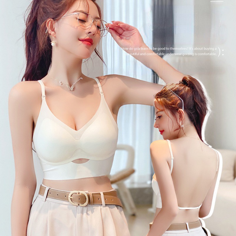 Áo Lót Nâng Ngực Không Đường May Hình Chữ U Hở Lưng Gợi Cảm