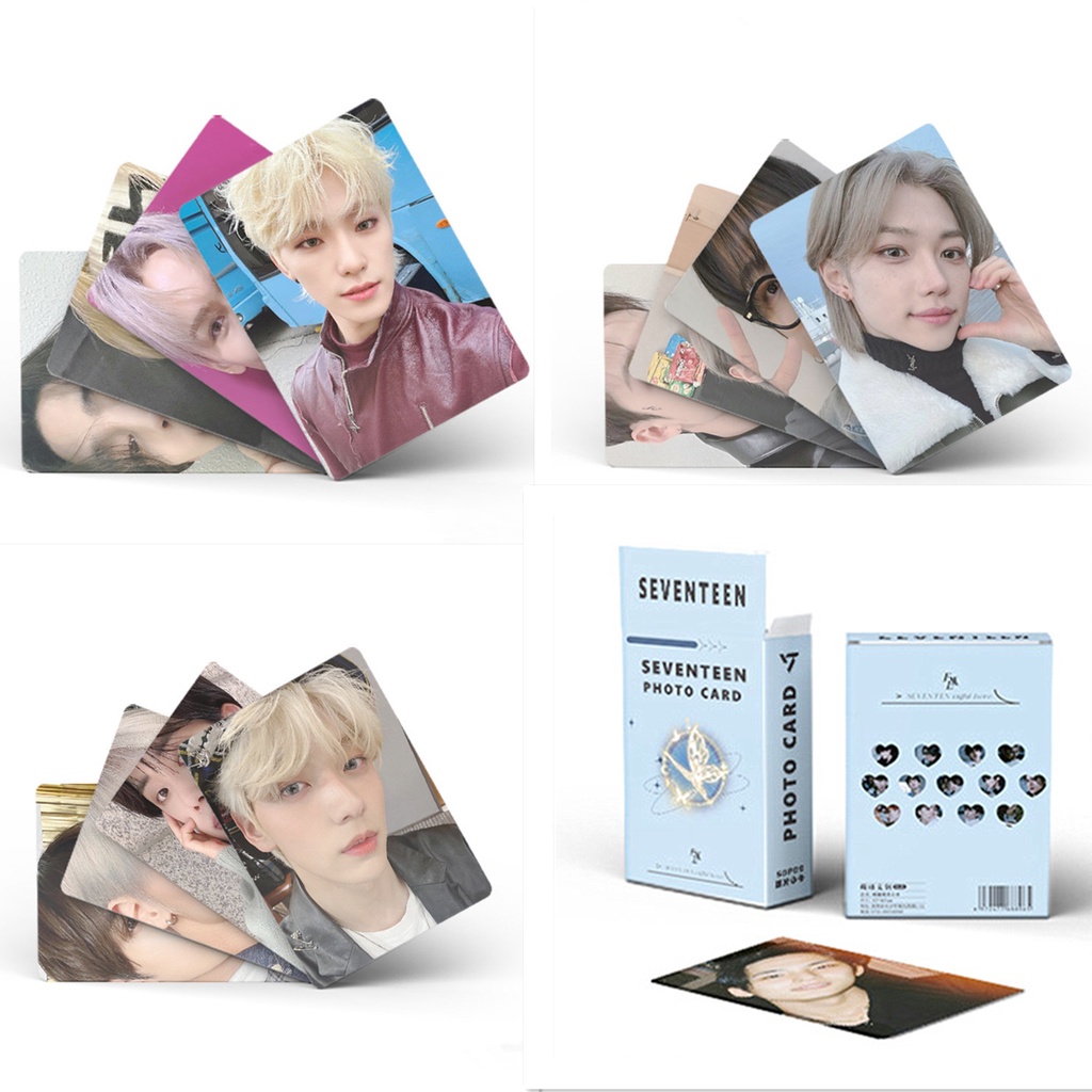 50pcs/box SEVENTEEN STRAY KIDS TXT Photocards Album Lomo Cards Straykids Tomorrow X Together Kpop Postcards LETAOTAO2023