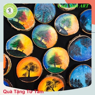 Tranh gỗ phong cảnh mini trang trí decor