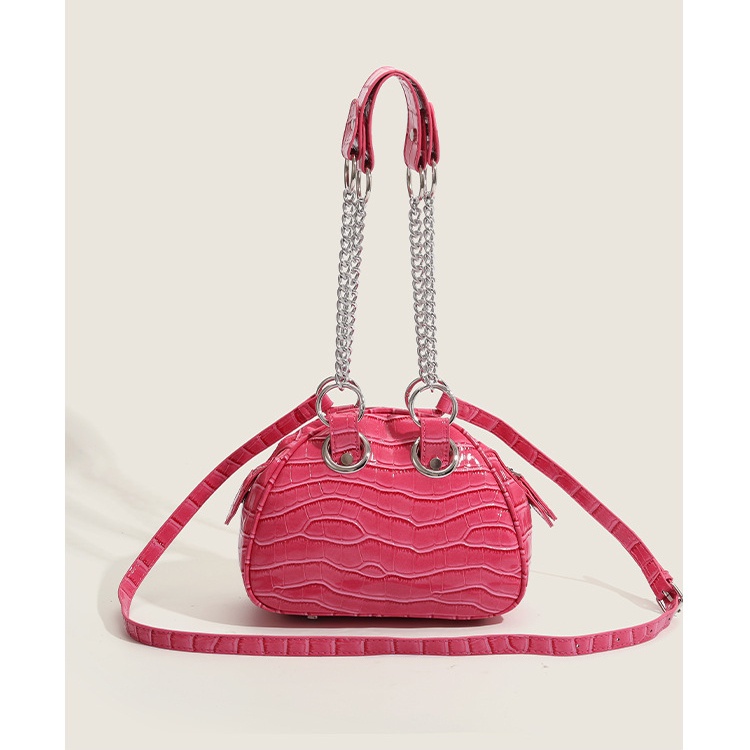 Túi Đeo Vai Họa Tiết Da Cá Sấu Phong Cách Punk Mới