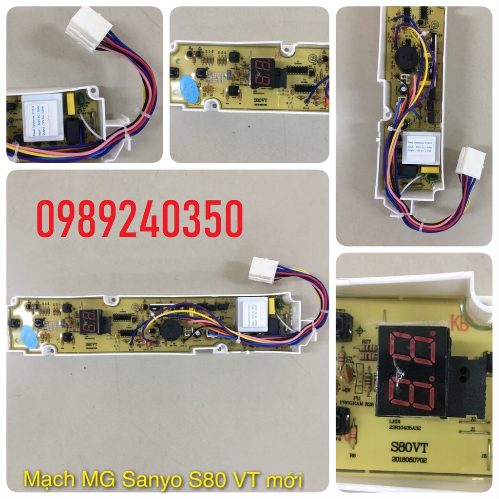 Bo mạch máy giặt AQUA 4 phím cửa đứng mới