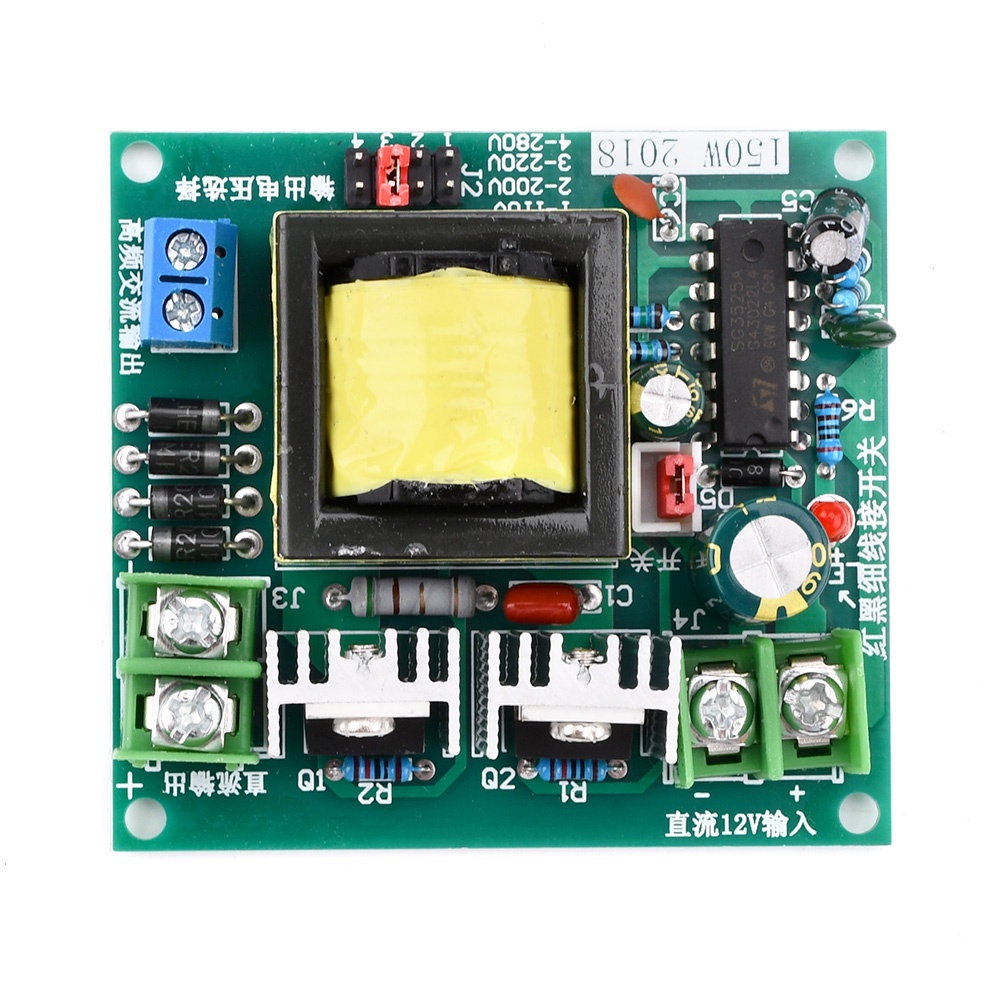 RIRIHI Bảng Mạch Biến Áp 150W DC 12V / 24V Sang 110v220V