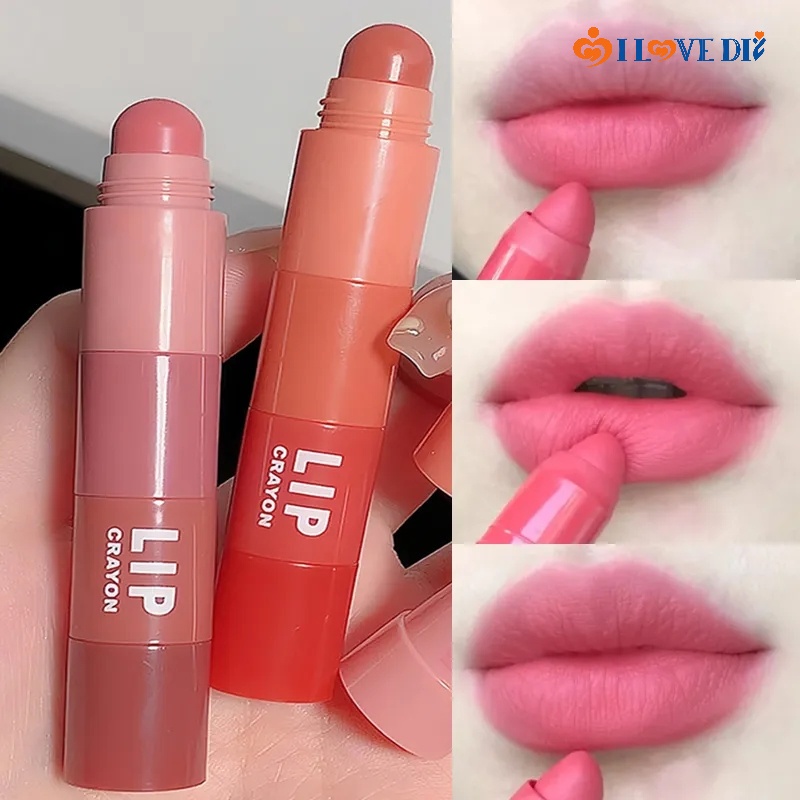 Set 4 Son Môi Dạng Bút Lâu Trôi Không Thấm Nước Chống Dính Ly Màu Hoa Hồng / Tím Phong Cách Hàn Quốc