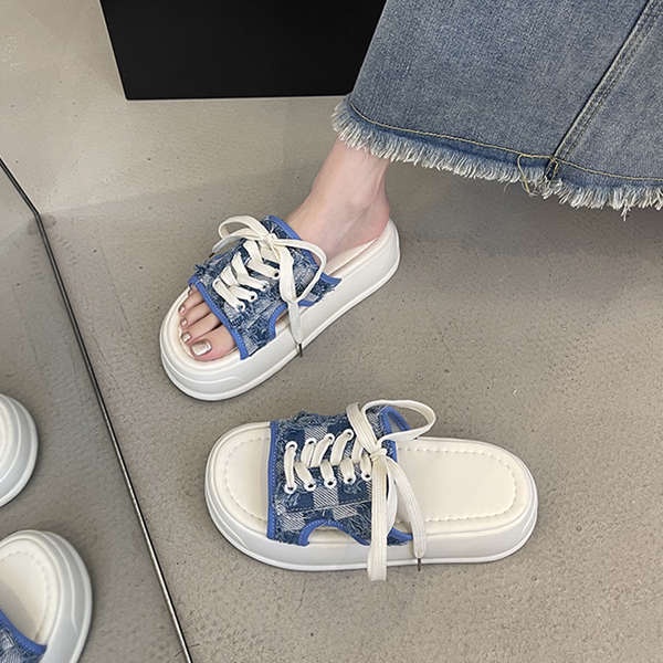 Dép dày đế Sandal Đế Dày Thời Trang Xinh Xắn Dành Cho Nữ