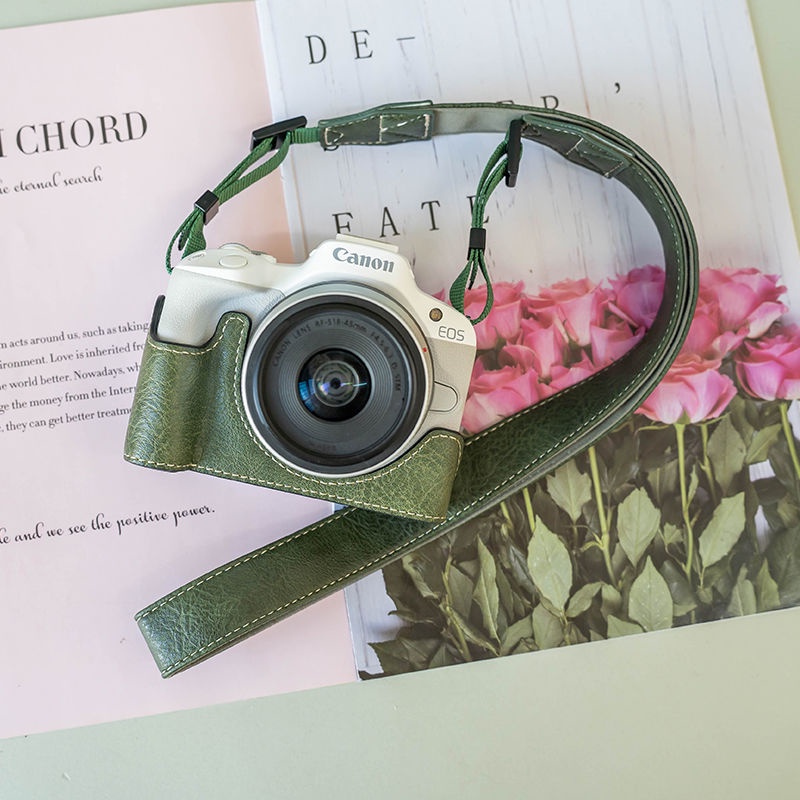 Túi Da Đơn Đựng Bảo Vệ Máy Ảnh Canon r50 R100 r8 Phù Hợp