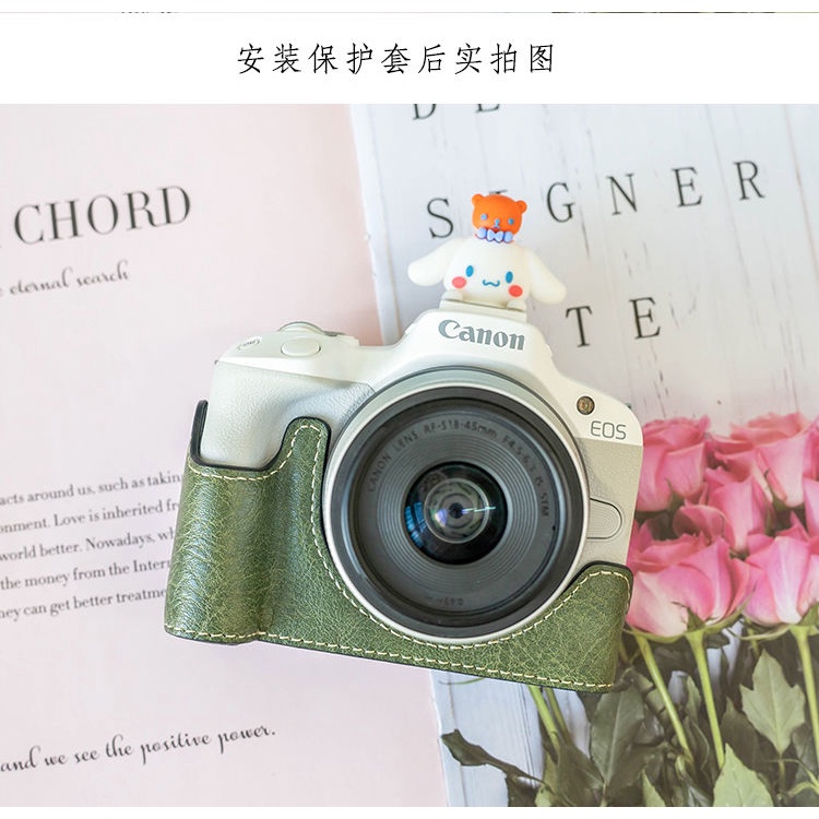 Túi Da Đơn Đựng Bảo Vệ Máy Ảnh Canon r50 R100 r8 Phù Hợp