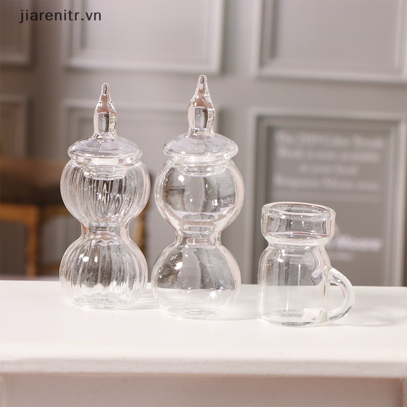 Lọ Thủy Tinh Trong Suốt Đựng Kẹo 1: 12 Trang Trí Nhà Búp Bê