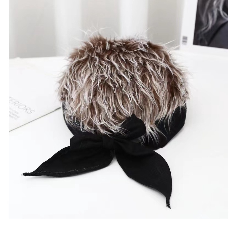 Mũ mới, tóc giả mô phỏng đẹp trai, mũ tóc ngắn, thắt nơ