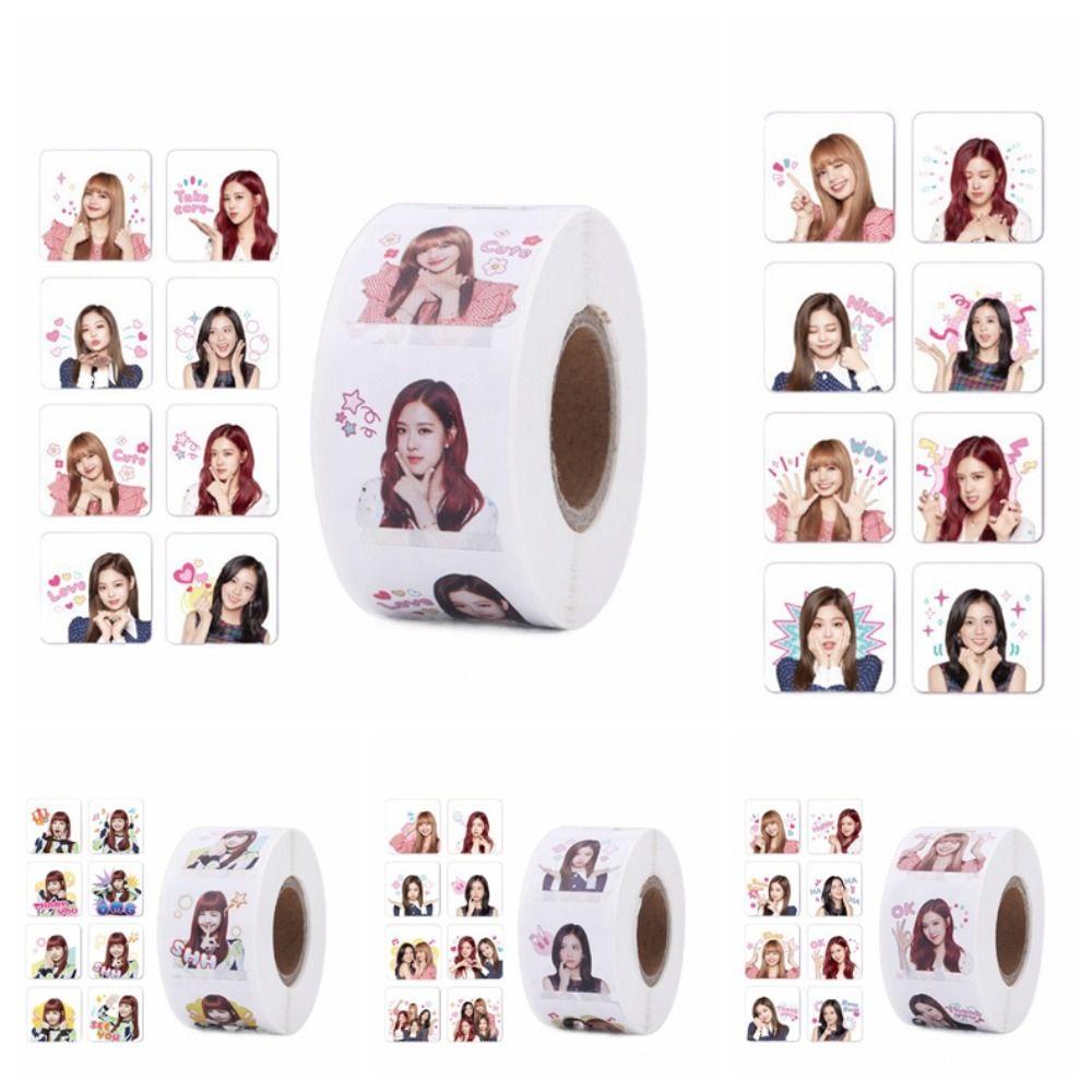 Cuộn 500 Nhãn Dán Trang Trí Hình Nhóm Nhạc Blackpink