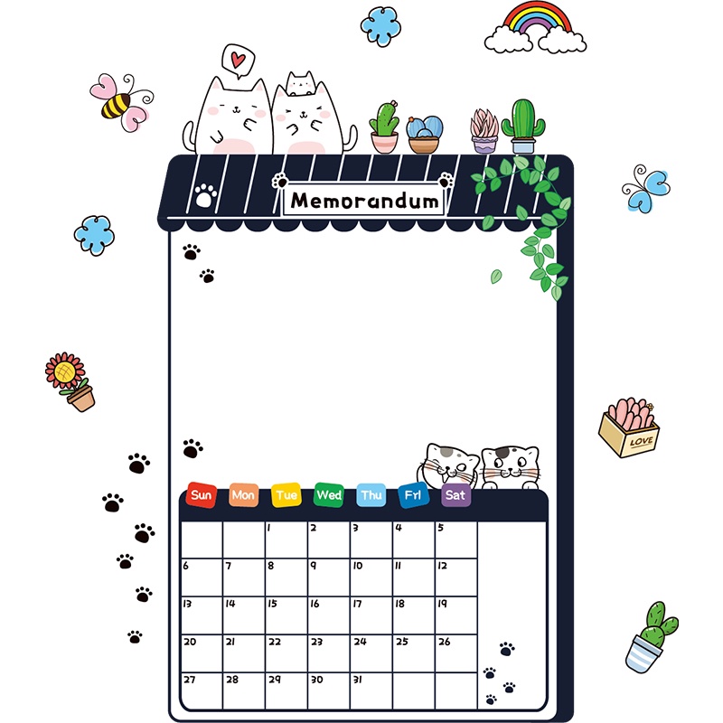 Hoạt Hình Bảng Ghi Chú Từ Tính Dán Tủ Lạnh Họa Tiết Sáng Tạo