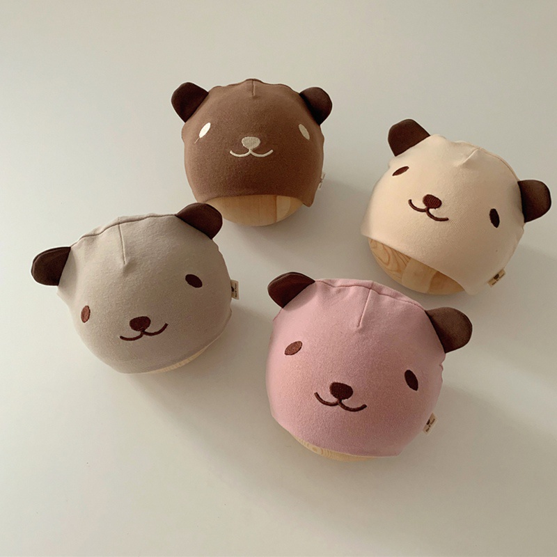 Mũ đội đầu cho bé mùa xuân thu siêu dễ thương dễ thương gấu om mũ cửa cho bé sơ sinh đi chơi mũ chống gió cho bé mùa thu