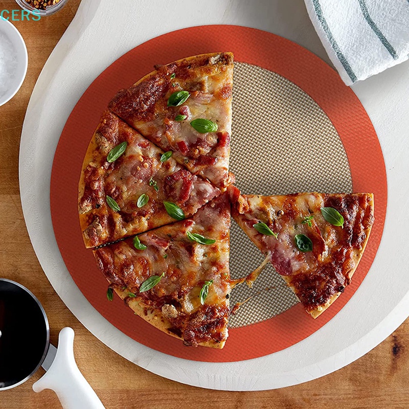 Ce không dính tròn silicone nướng mat bánh chịu nhiệt pan liner baking sheets macaron pizza bread baking for oven air fryer rs