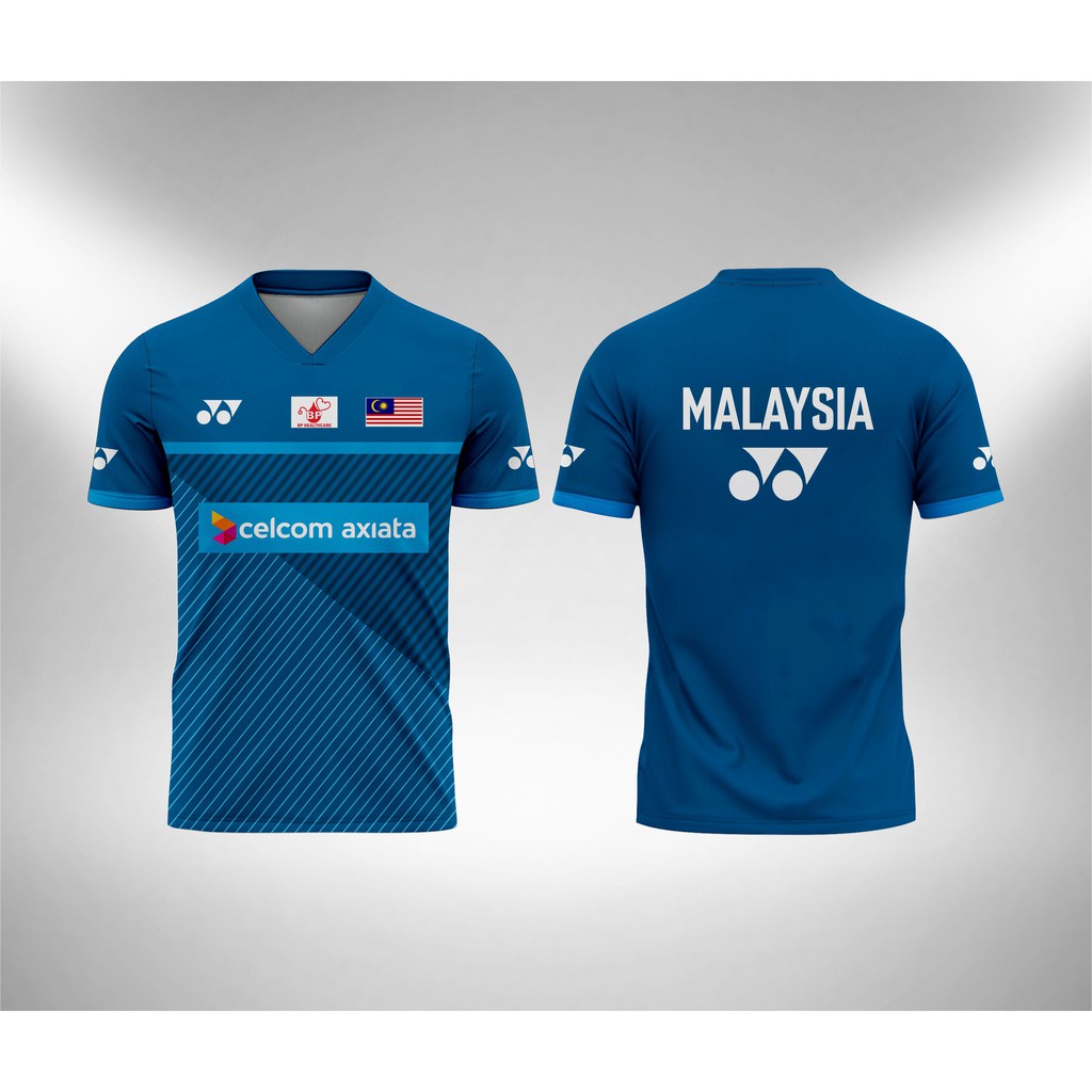 Áo cầu lông malaysia 2021 blue