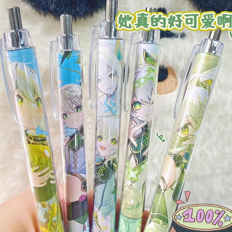 Sy2 anime genshin impact nahida ballpoint gel pen black 0.5mm văn phòng phẩm bút chì tự động cho học sinh quà tặng trường học cho k